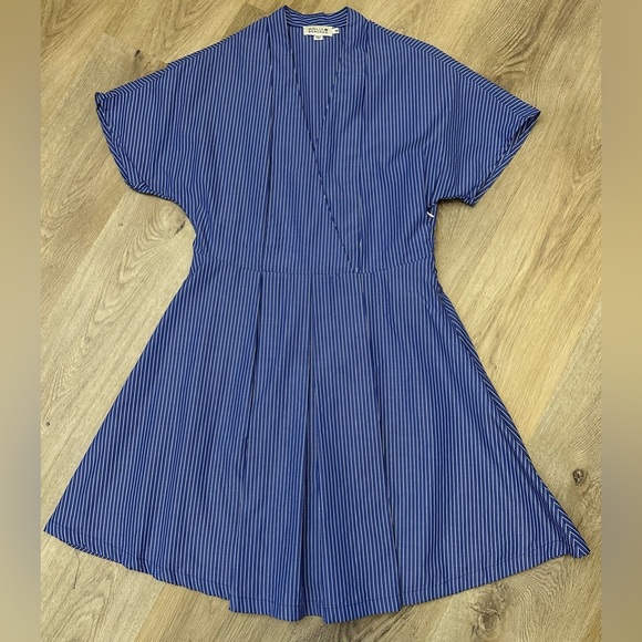 Molly Bracken Blue Pinstripe Mini Dress - Picture 10 of 11